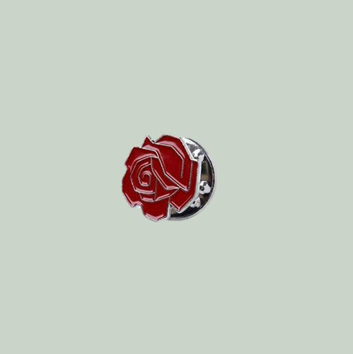 Pins, formet som rosen